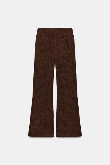 PANTALÓN EFECTO ARRUGADO - Marrón de Zara