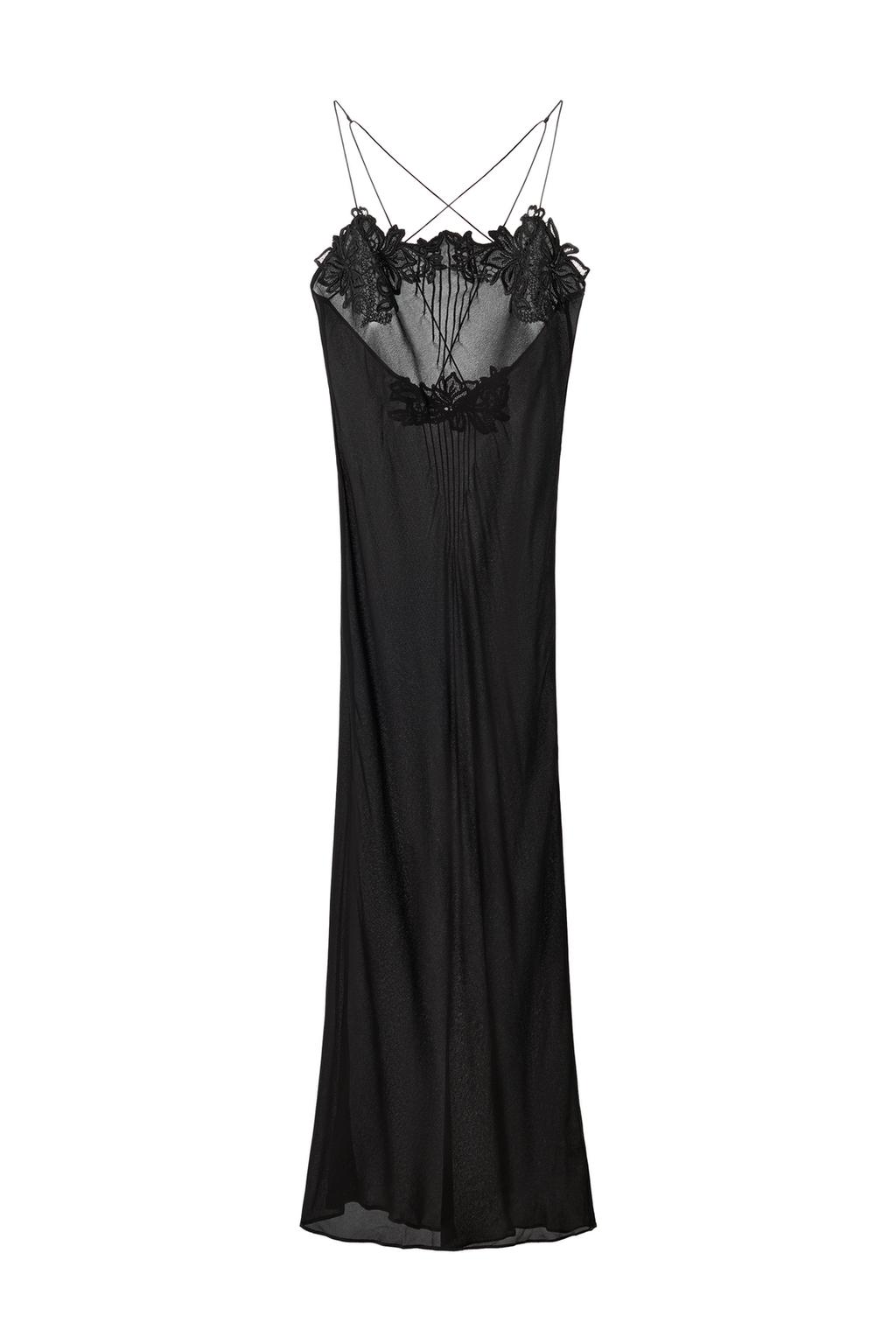 EMBROIDERED GEORGETTE MIDI DRESS - image 3