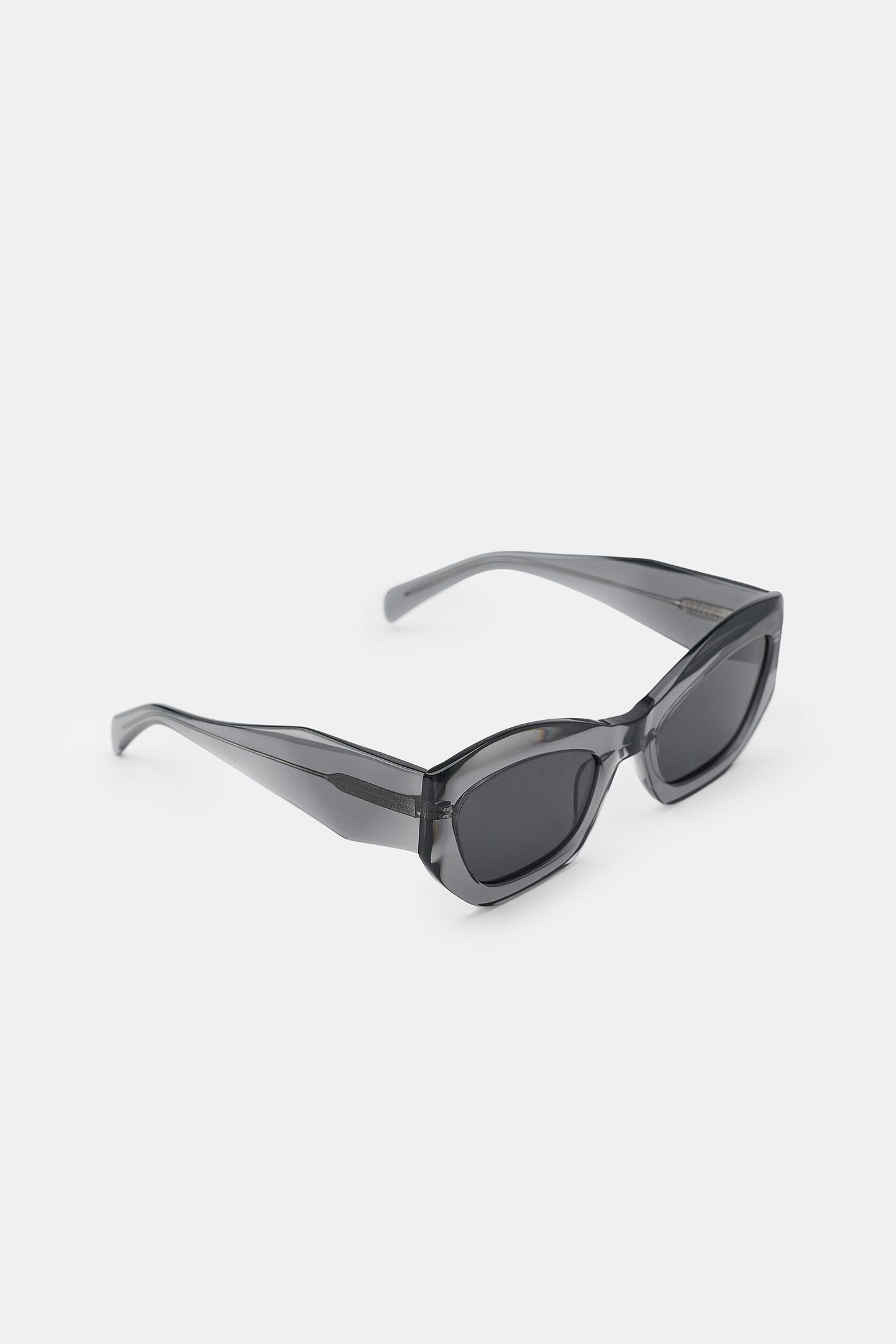 Женские солнцезащитные очки Zara Cat Eye Sunglasses, цвет: Серый — фото 3