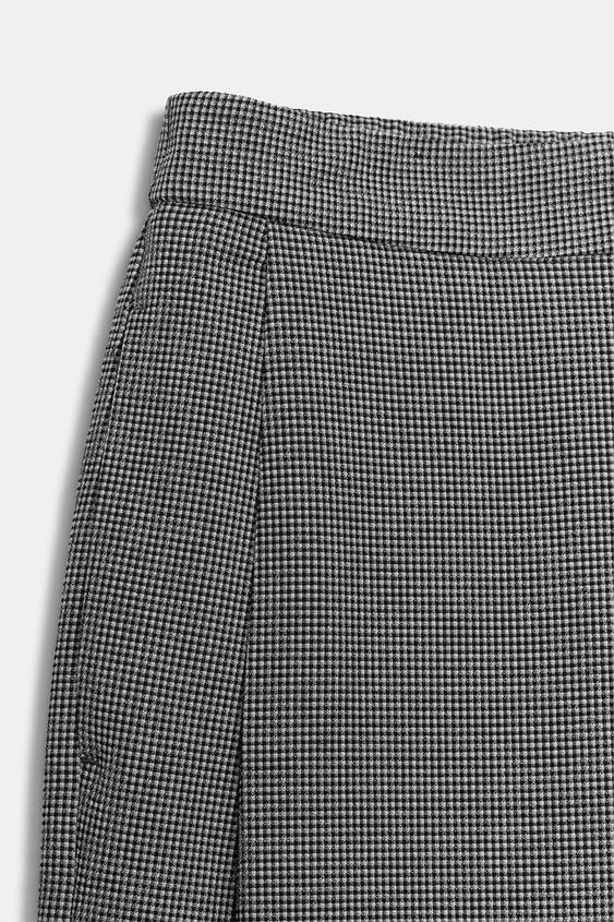 BARREL LEG DARTED TROUSERS - Black / Ecru by Zara - Image 8