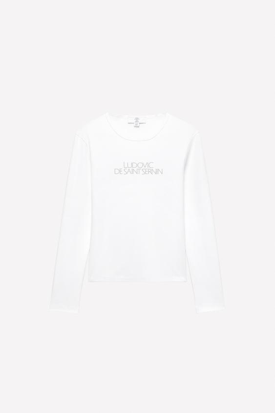 RHINESTONE LOGO T-SHIRT LUDOVIC DE SAINT SERNIN x ZARA