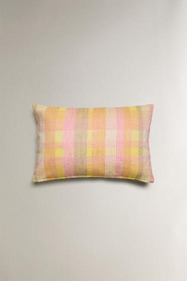 CAPA ALMOFADA QUADRADOS - Rosa da Zara