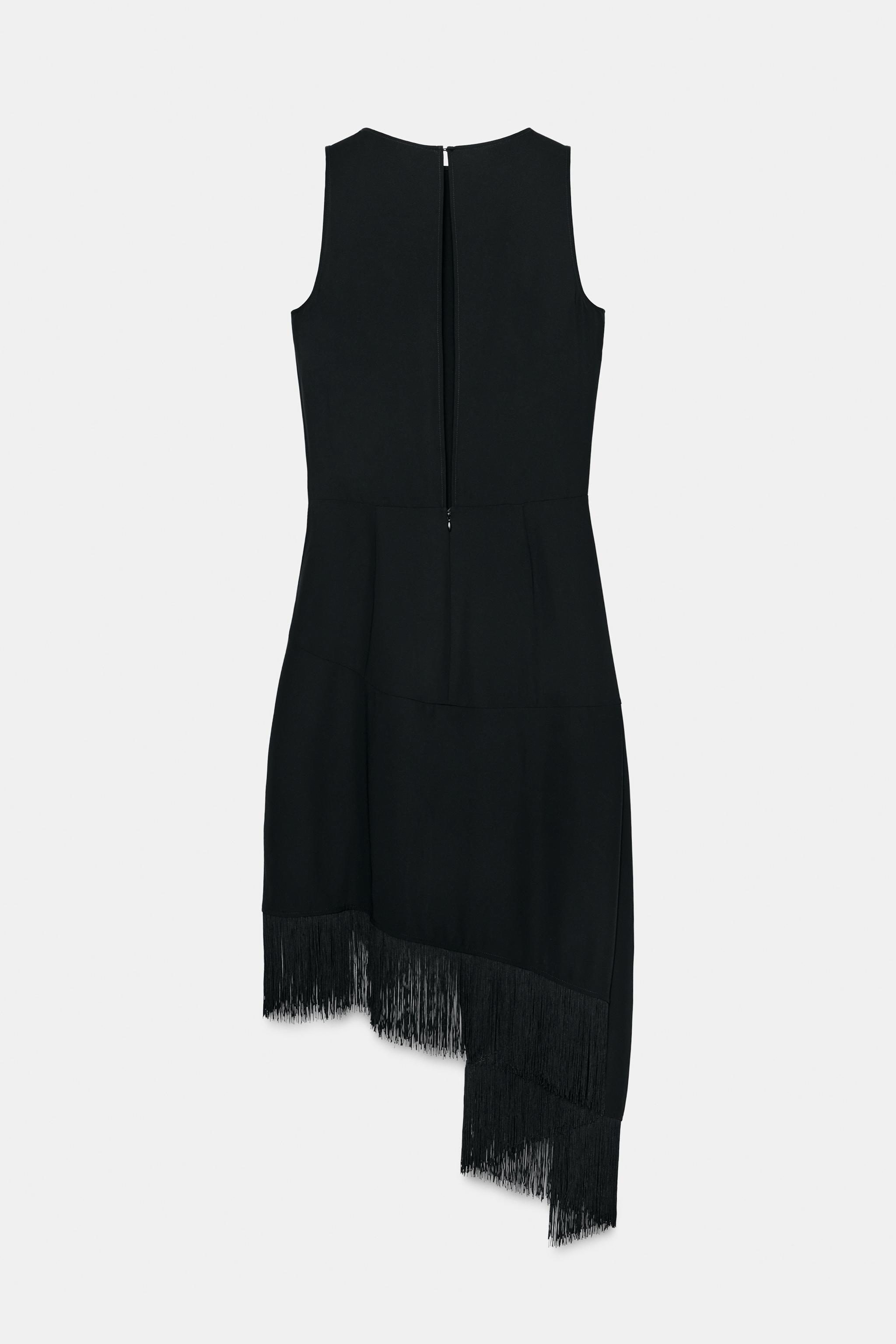 ASYMMETRIC FRINGED DRESS ZW COLLECTION