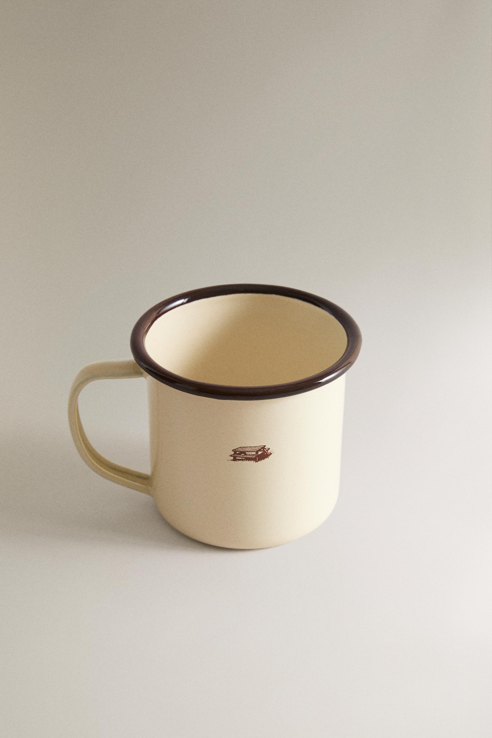 STEEL CAMPING MUG — Brown