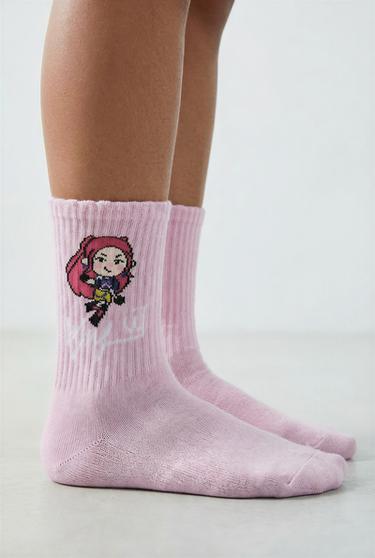 3-PACK OF KPOP DEMON HUNTERS™ NETFLIX © MID-CALF SOCKS - Mauve by Zara