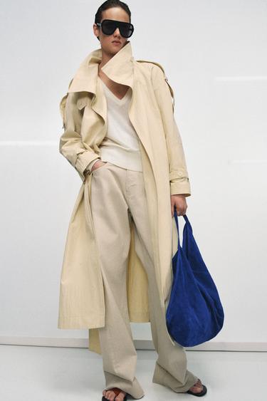 SAC SEAU EN DAIM - Bleu de Zara - Image 1