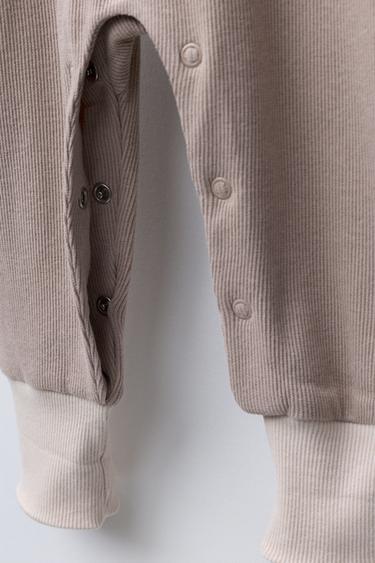 TWO-PACK OF PLAIN RIBBED SLEEPSUITS - Blue by Zara - Image 4