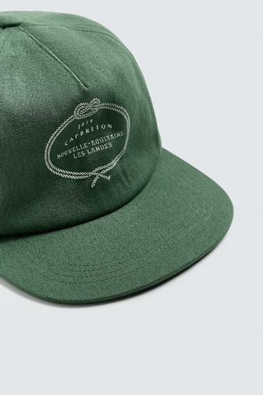 WASHED CAP WITH COMBINED PRINT - Green by Zara - Image 6