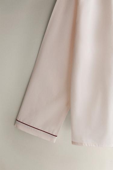 CHEMISE POPELINE - Rose clair de Zara - Image 2