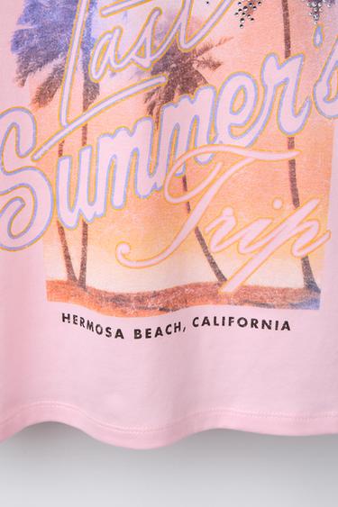 T-SHIRT FESTIVAL STRASS - Rose de Zara - Image 3