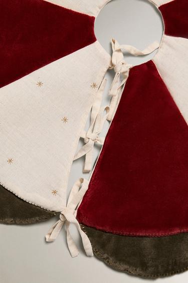 VELVET CHRISTMAS TREE BASE DECORATION - Multicoloured by Zara - Image 3