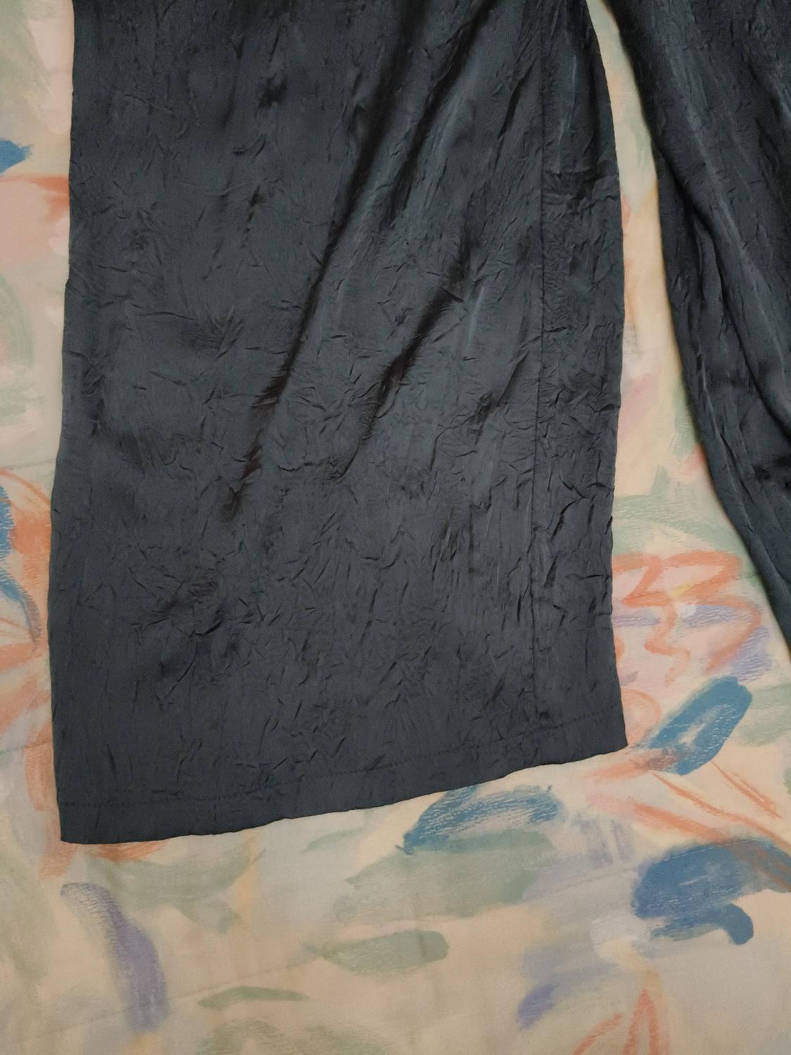 CREASED-EFFECT SATIN TROUSERS - Image 2