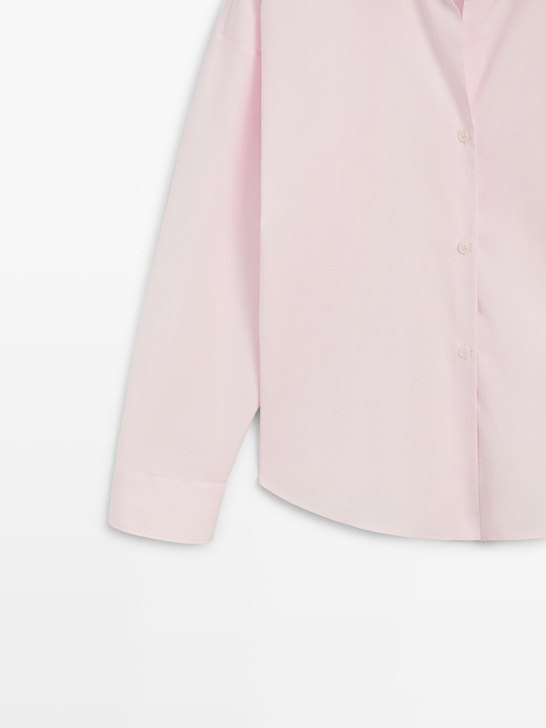 Cotton poplin shirt with dart detail