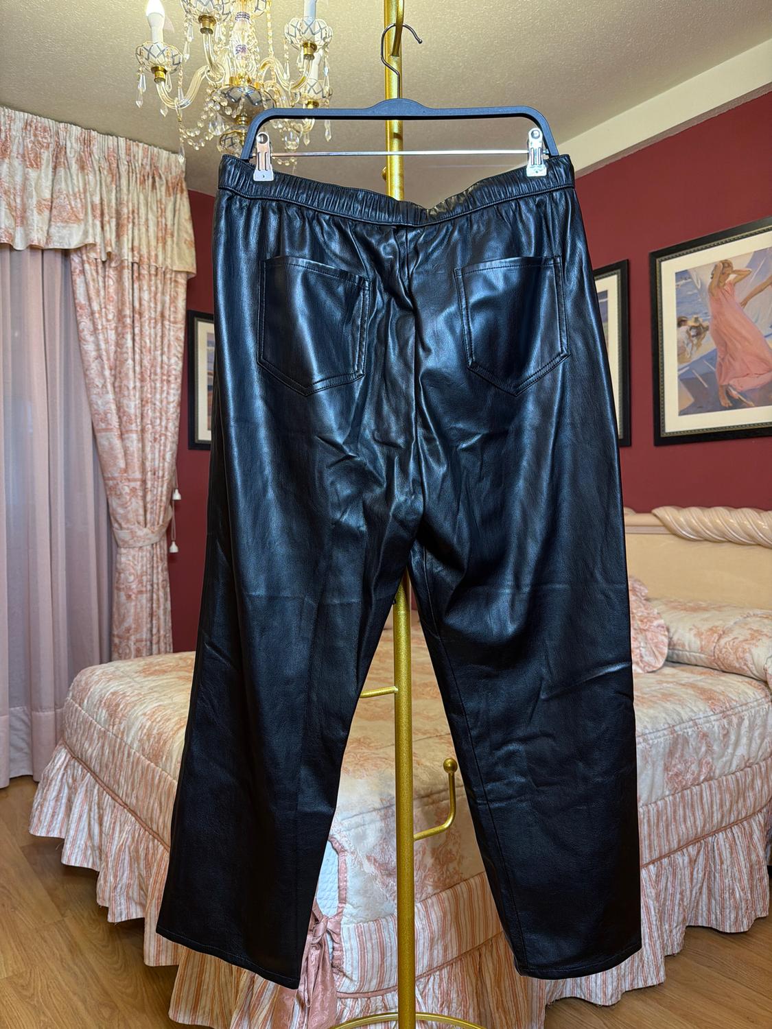 FAUX LEATHER THE WEEKEND TROUSERS - Image 4
