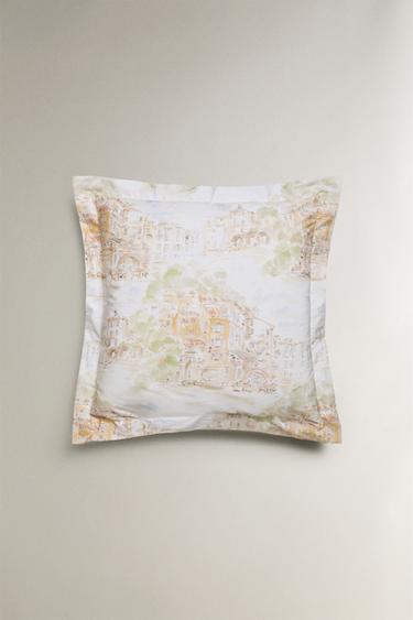 TAIE D’OREILLER COTON PAYSAGE - Beige de Zara - Image 2