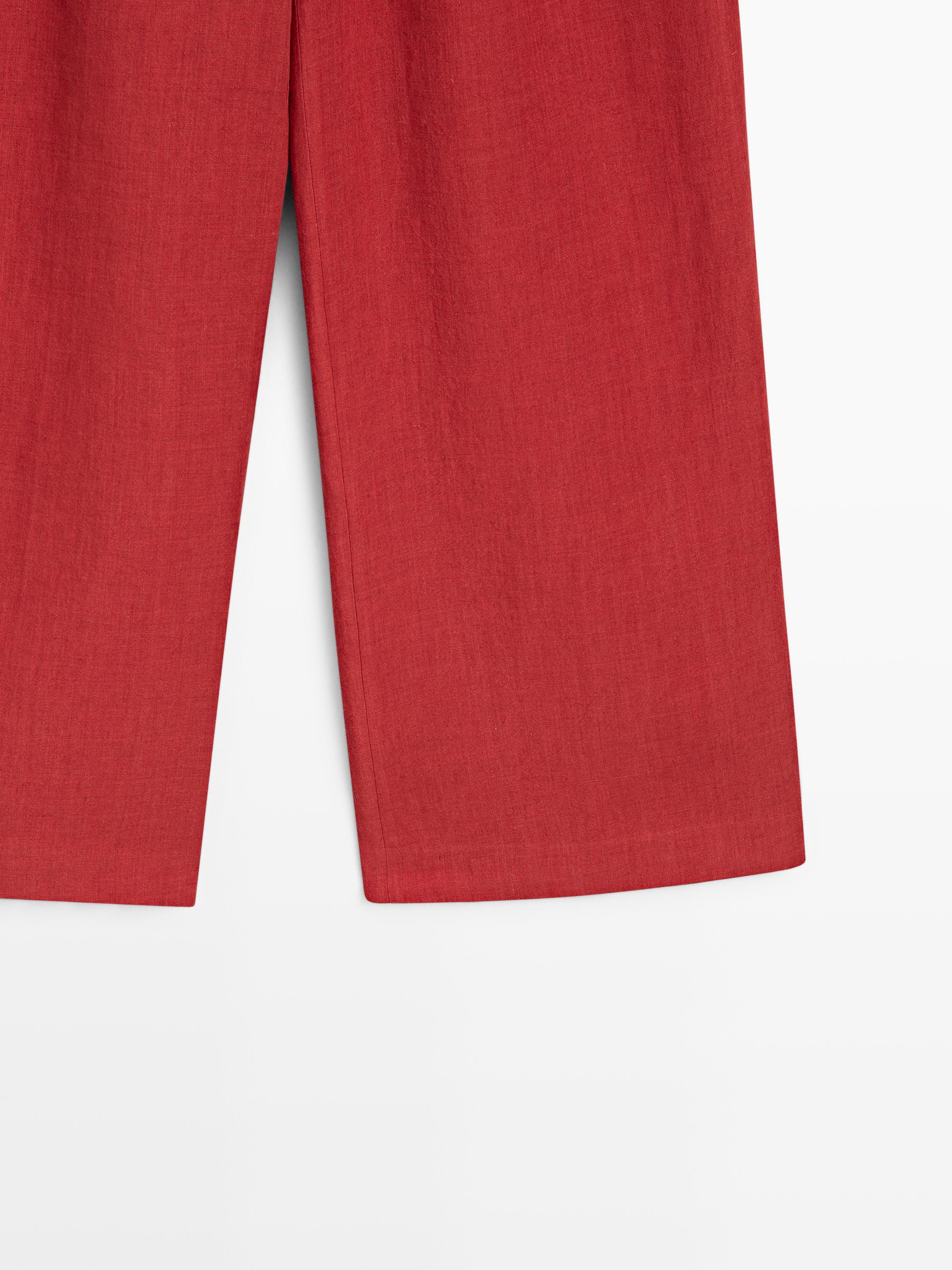 Loose fit linen trousers