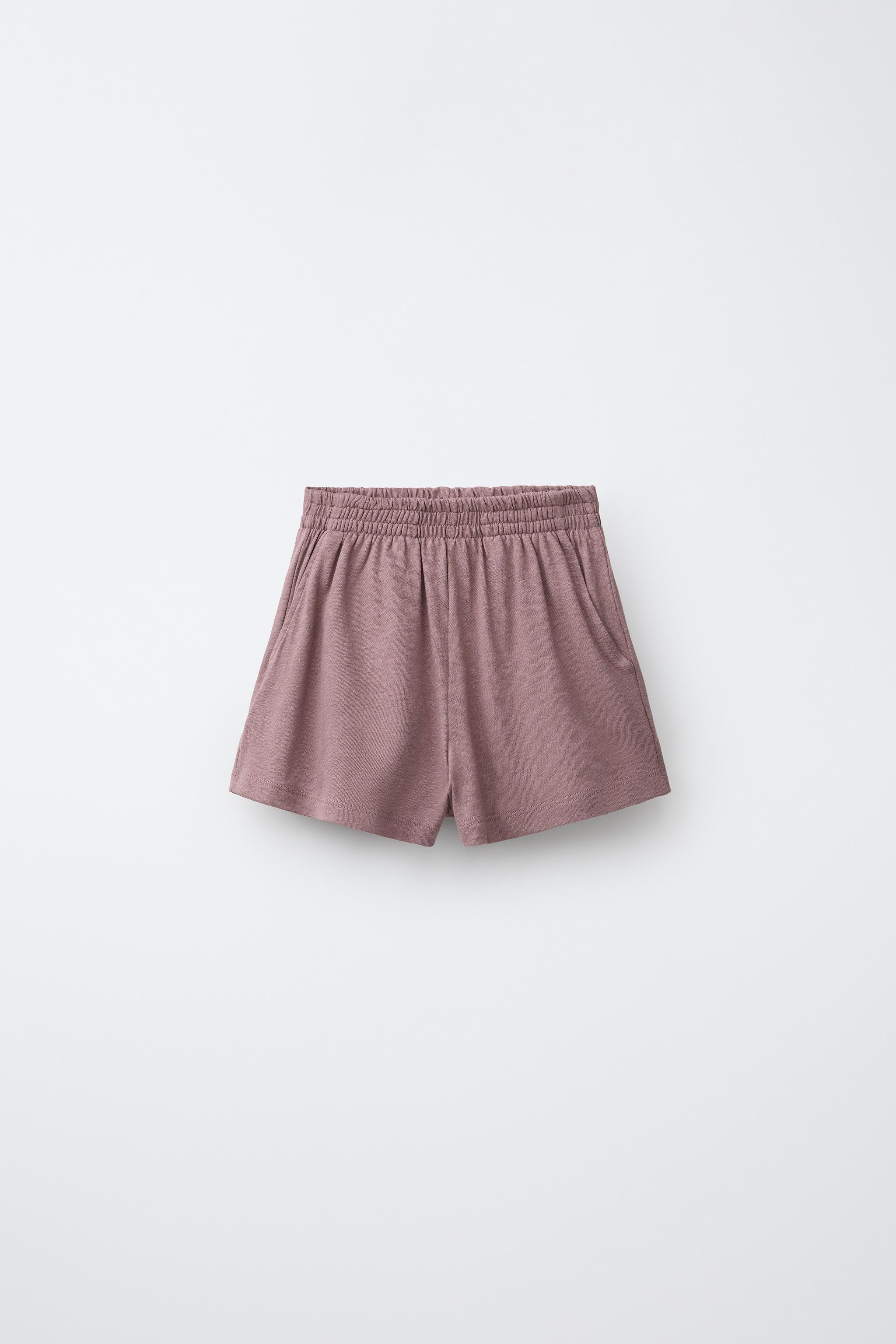 COTTON LINEN BLEND TOP AND SHORTS SET