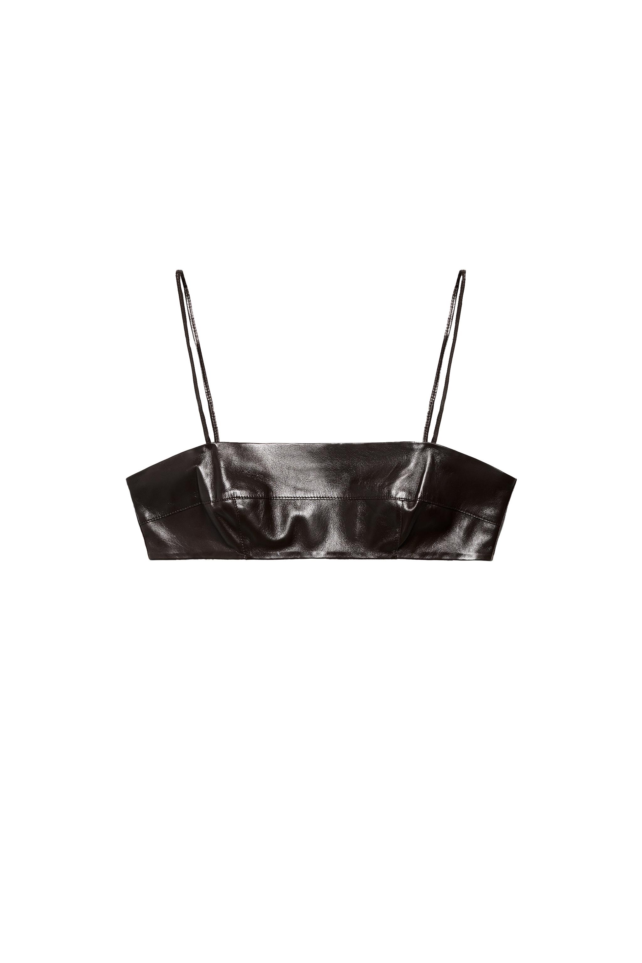 100% LEATHER CROP TOP ZW COLLECTION