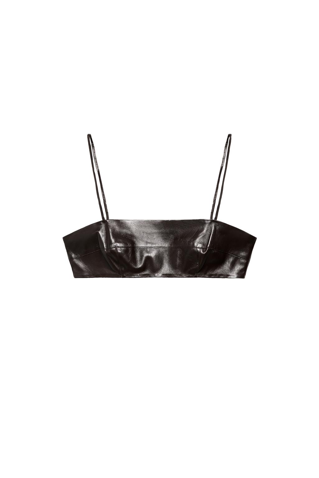 100% LEATHER CROP TOP ZW COLLECTION - image 3