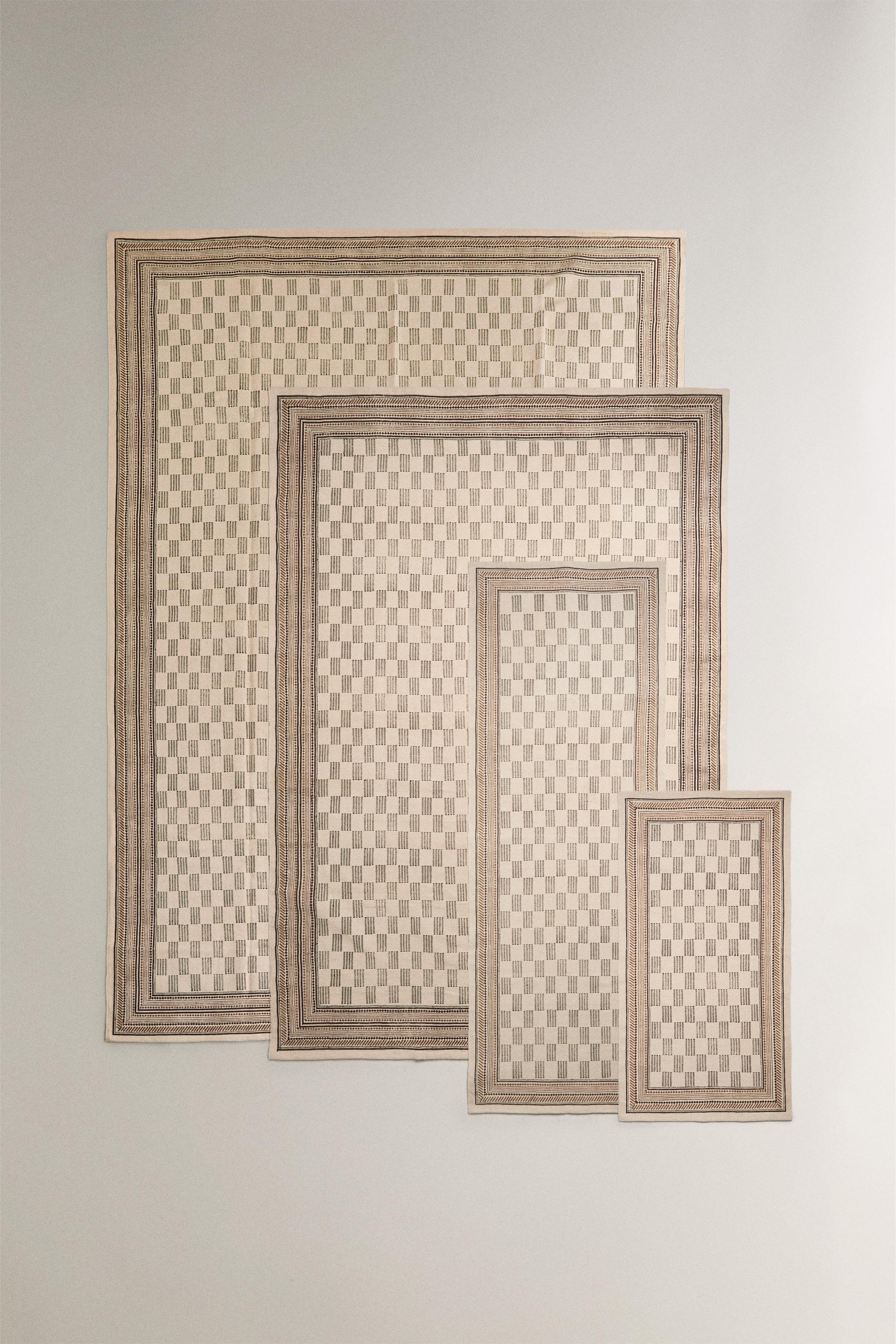 BLOCK PRINT COTTON AREA RUG