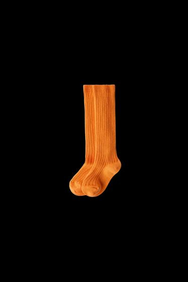 CALCETÍN LARGO CANALÉ - Naranja de Zara - Imagen 0