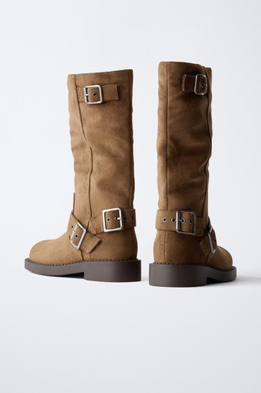 BOTTES À BOUCLES - Marron de Zara - Image 4