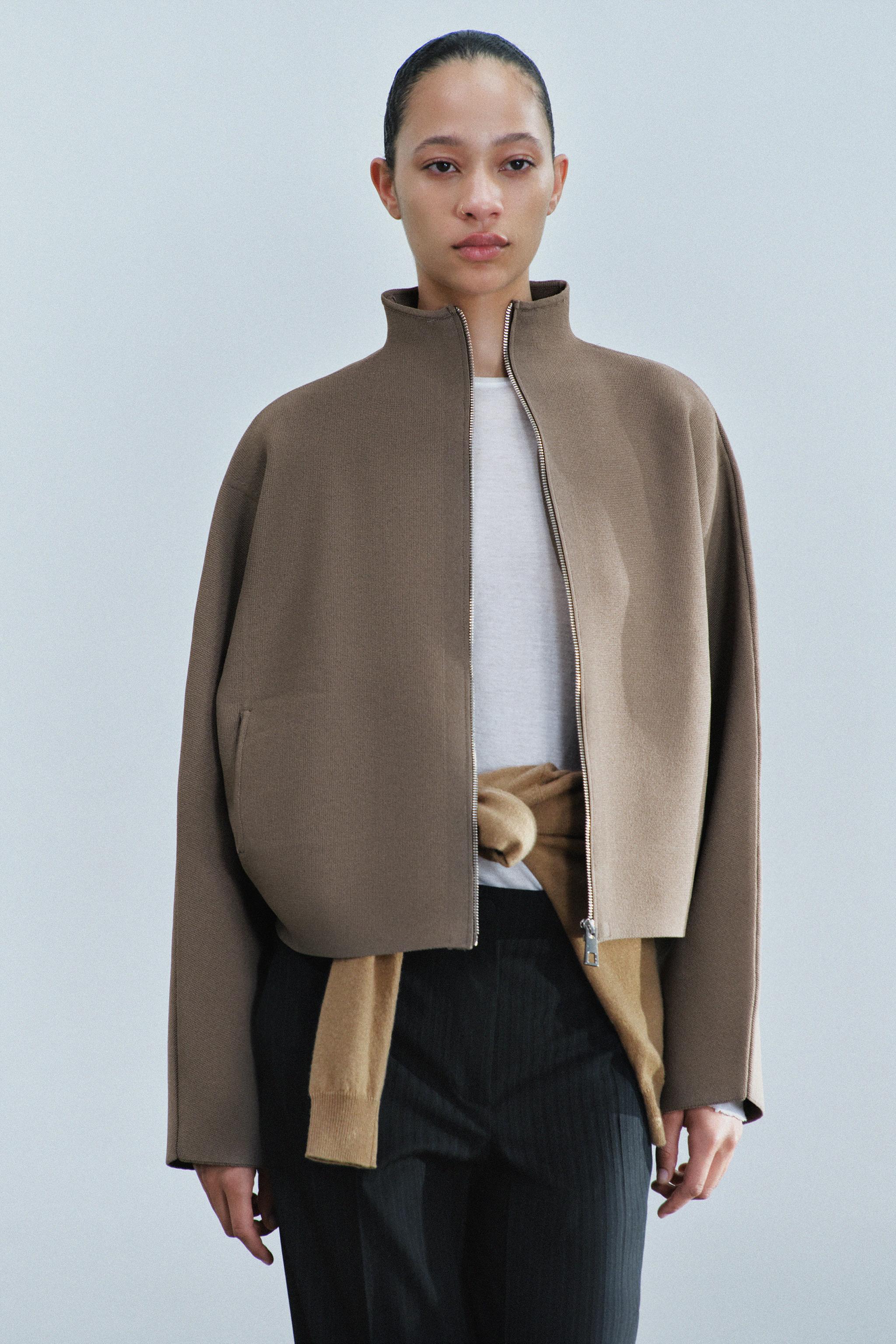 Zara GATHERED KNIT JACKET görsel 2