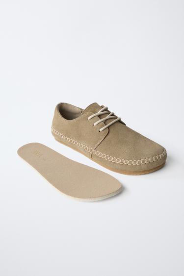 CHAUSSURES BAREFOOT EN CUIR - Marron sable de Zara - Image 3