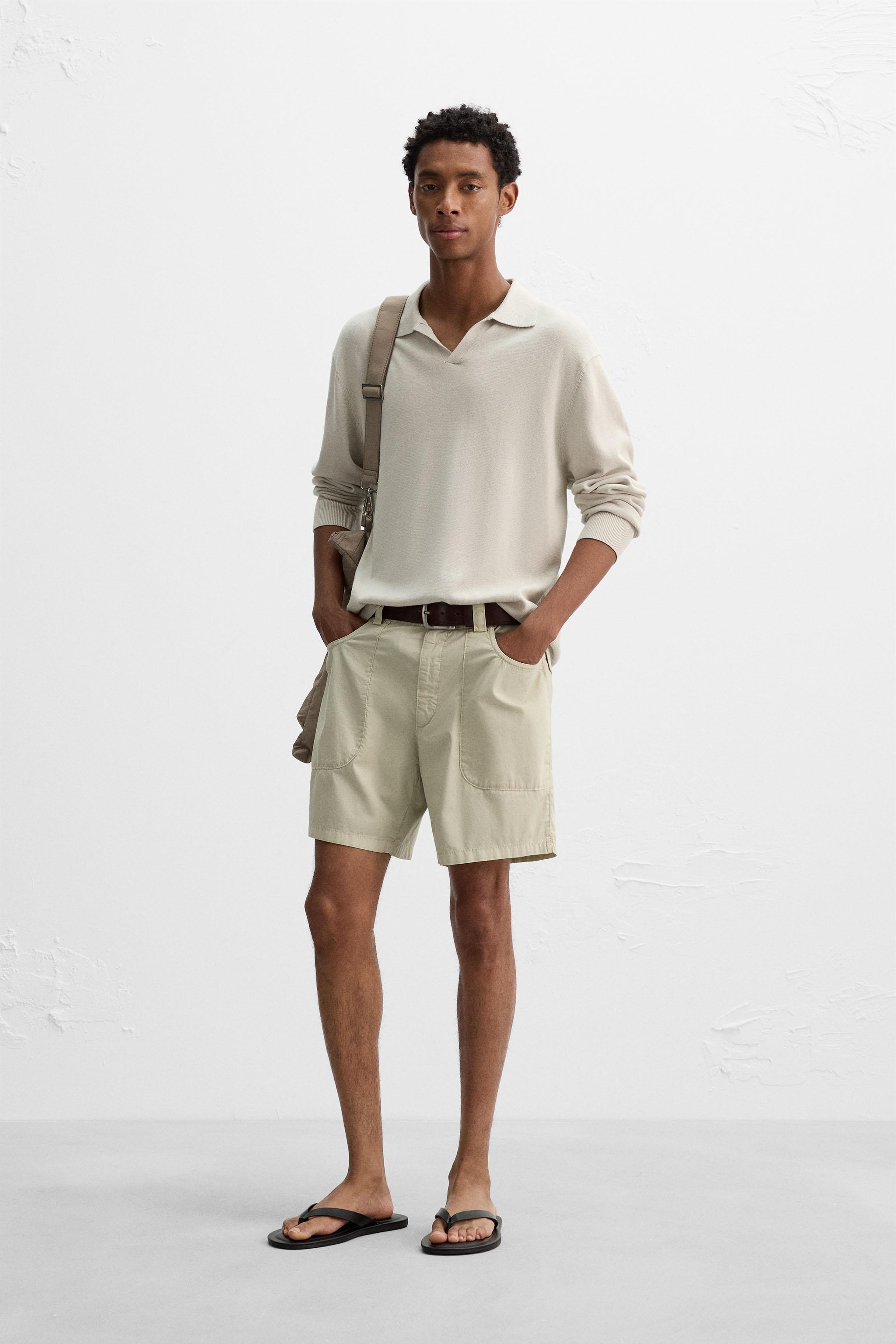 BERMUDA DÉLAVÉ EN COTON