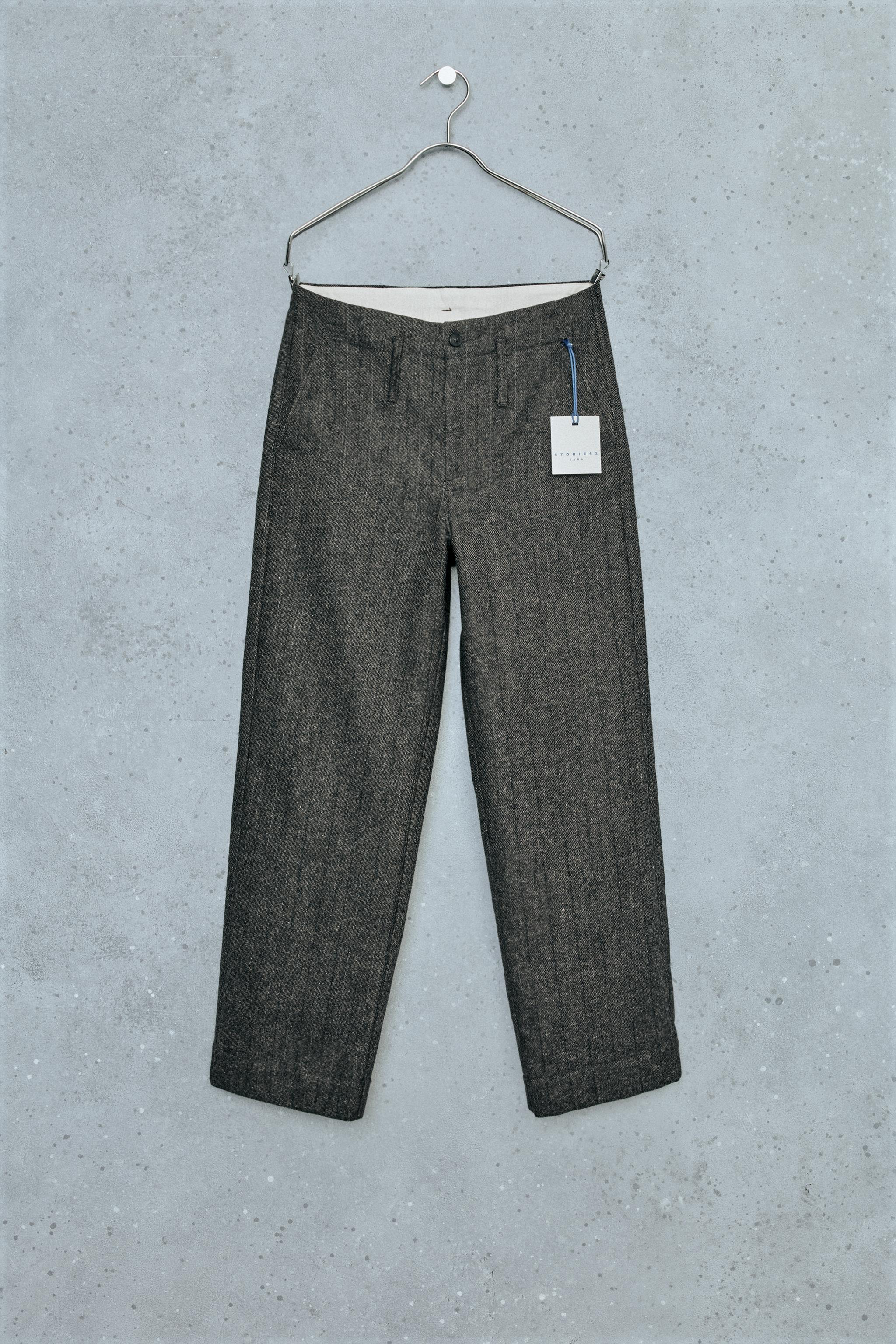 STORIESZ - PANTALÓN TRAJE RAYAS CON LANA
