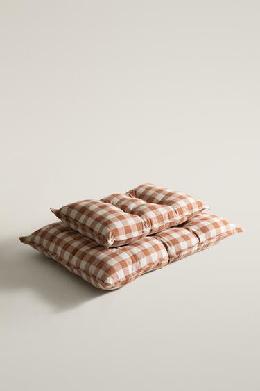 GINGHAM PET TOPPER — Orange 2