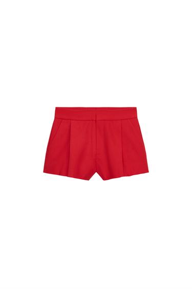 ШОРТИ З ЗАЩІПАМИ - Червоний Zara