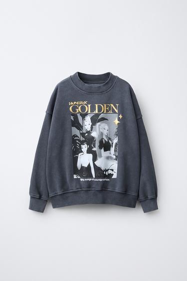 WASHED-EFFECT KPOP DEMON HUNTERS™ NETFLIX © SWEATSHIRT - Anthracite grey by Zara - Image 0