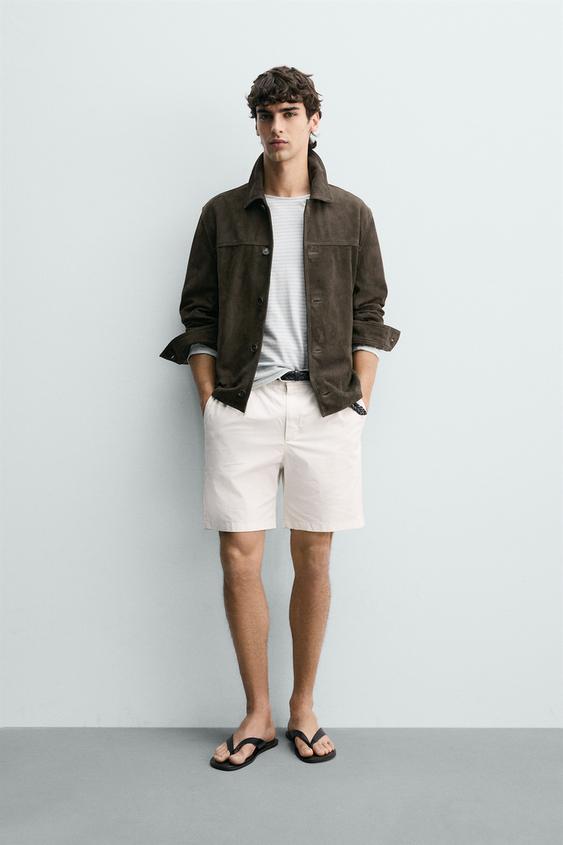 REGULAR FIT SUEDE LEATHER JACKET from Zara - $269