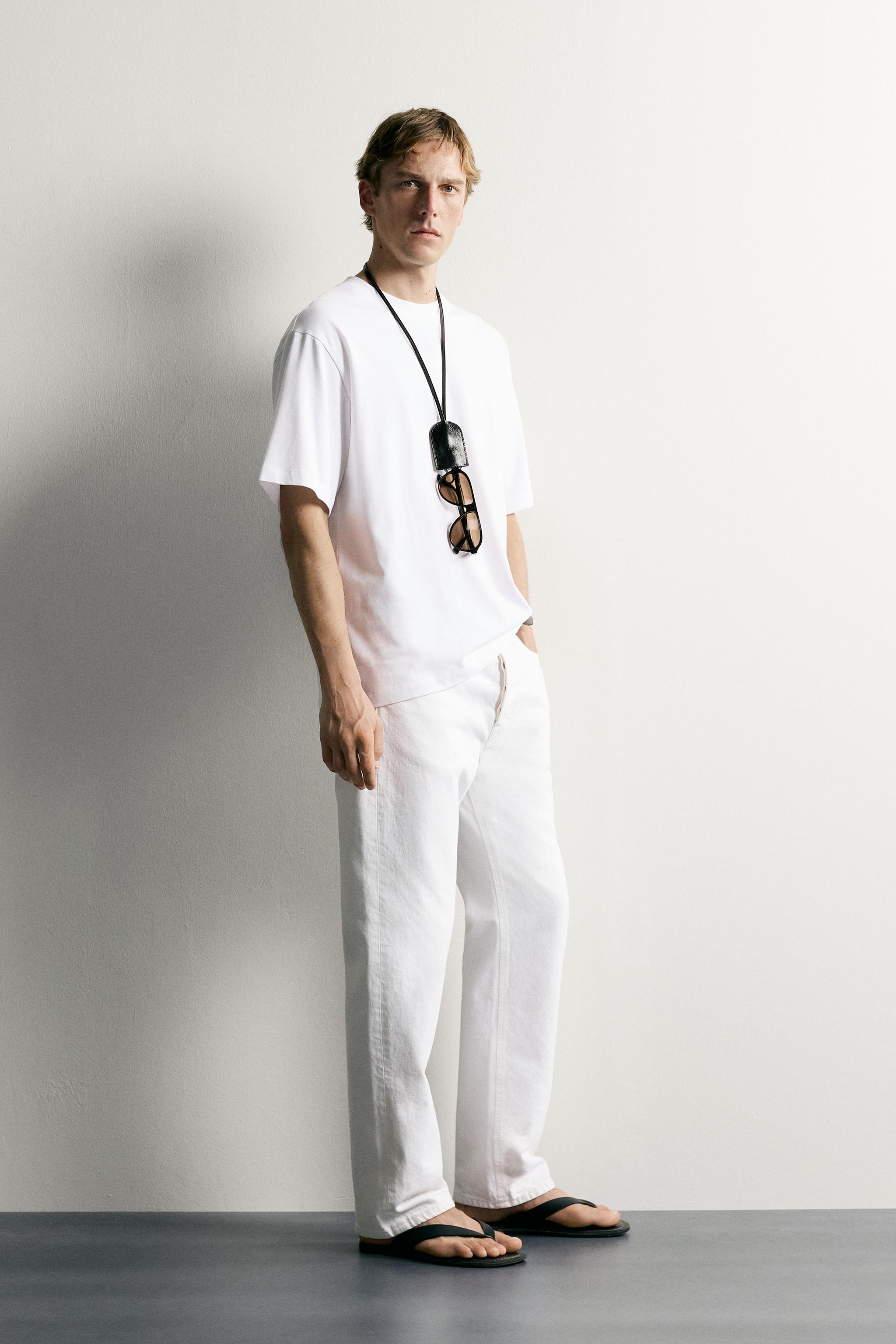 Zara RELAXED FIT İŞLEMELİ T-SHIRT görsel 4