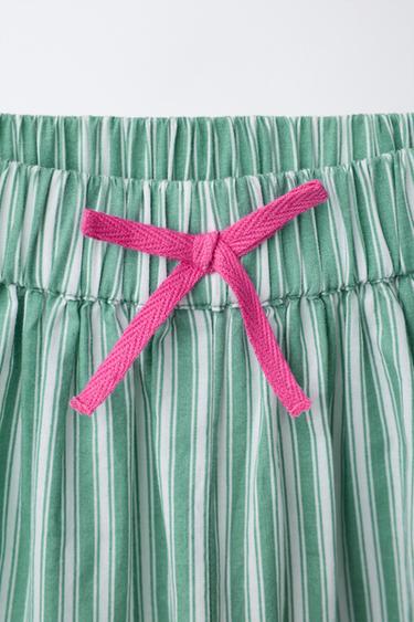 PANTALON BALLON À RAYURES - Vert de Zara - Image 2