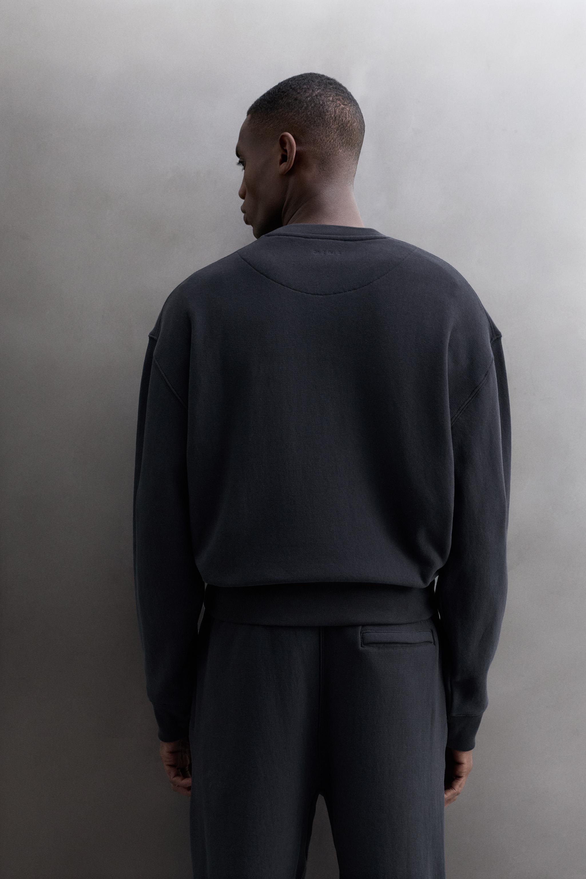 Zara CREWNECK relaxed fit SWEATSHIRT görsel 3