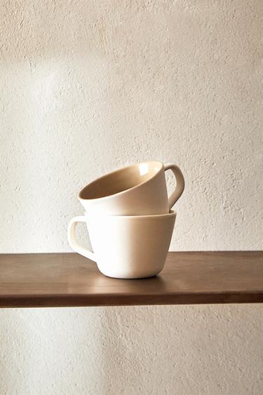 LOT DE 2 - TASSE 220 ML - marron/blanc de Zara - Image 4