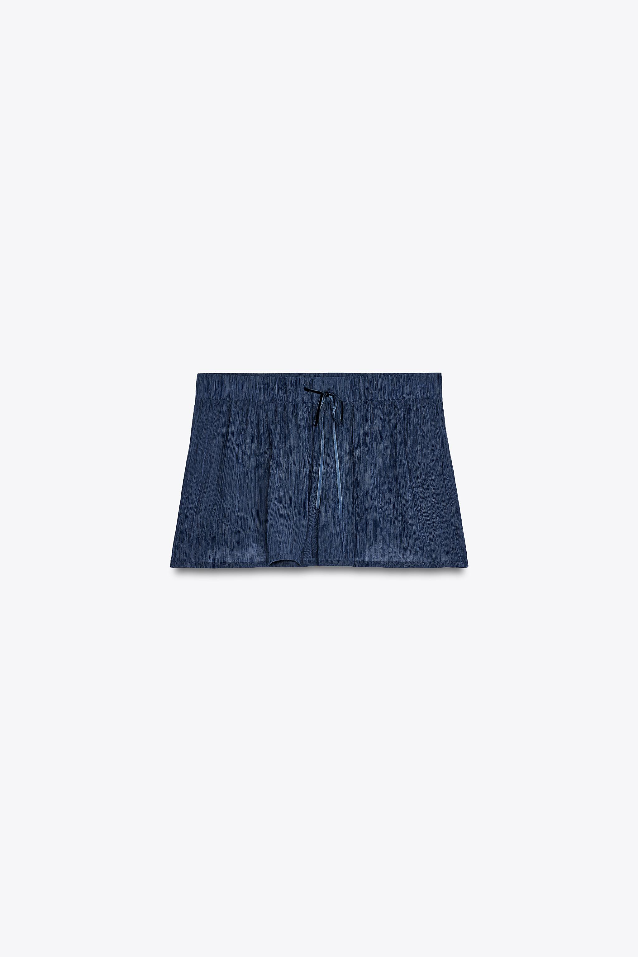 ストラクチャーフルイドショートパンツ - ネイビーブルー | ZARA
