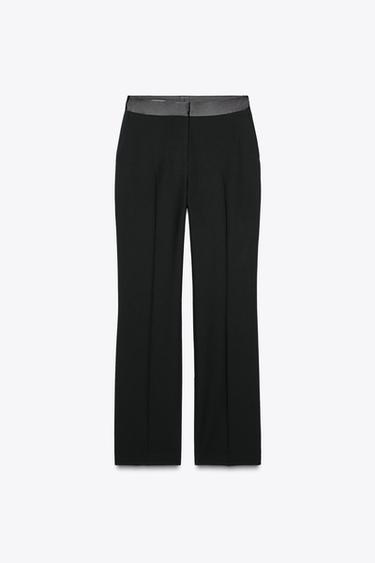 STRAIGHT-LEG TUXEDO TROUSERS - Black by Zara - Image 0