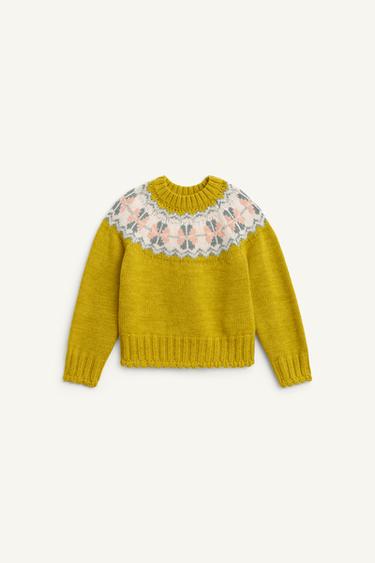 JERSEY ESTAMPADO GRECA CON LANA LIMITED EDITION  - Lima de Zara