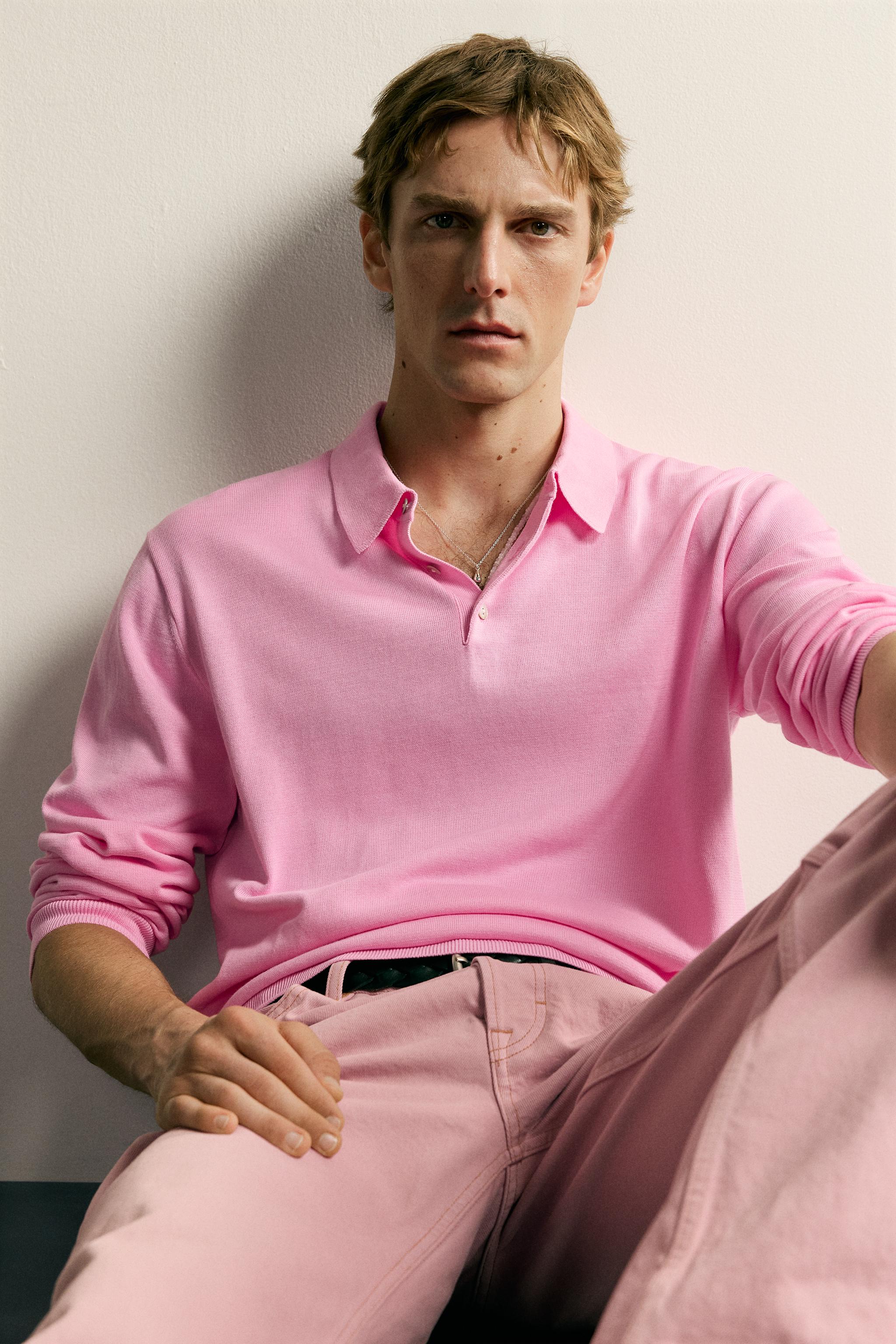 RELAXED FIT KNIT POLO SHIRT