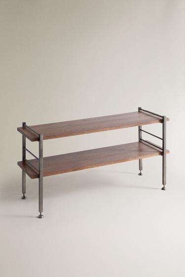 STEEL AND WOOD CONSOLE - Brown by Zara - Image 0