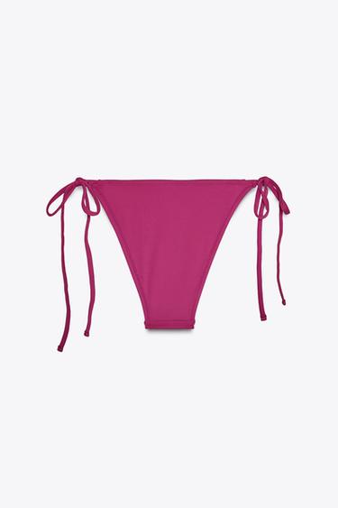 TIE BIKINI BOTTOMS - Aubergine by Zara - Image 6