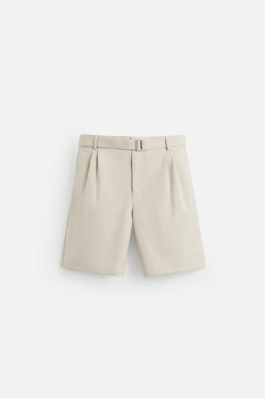 BERMUDA PLIS CEINTURE - Sable de Zara - Image 5