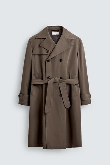 TRENČKOT WATER REPELLENT MANTECO® - Hnědá / Tmavošedá od Zara - Obrázek 0