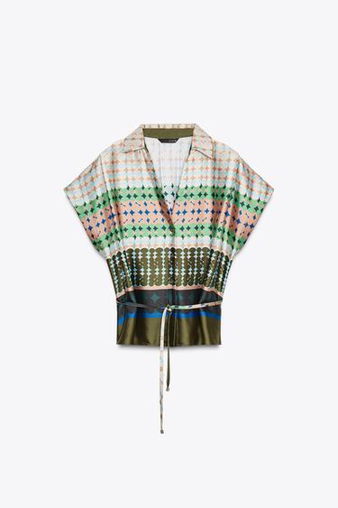 CHEMISE SATINÉE IMPRIMÉE - Multicolore de Zara - Image 4