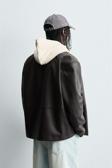 FAUX LEATHER JACKET - Brown by Zara - Image 2