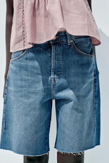 BERMUDA DENIM TRF TRABILLA TIRO MEDIO - Marino de Zara - Imagen 0