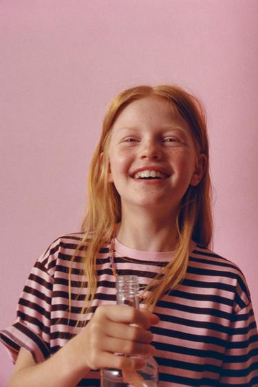 STRIPED PRINT T-SHIRT - Pink by Zara